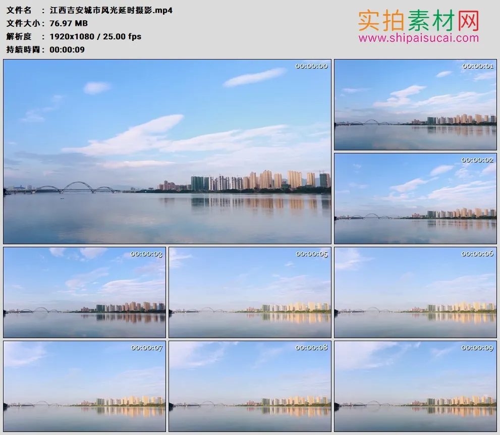 高清实拍视频素材丨江西吉安城市风光延时摄影