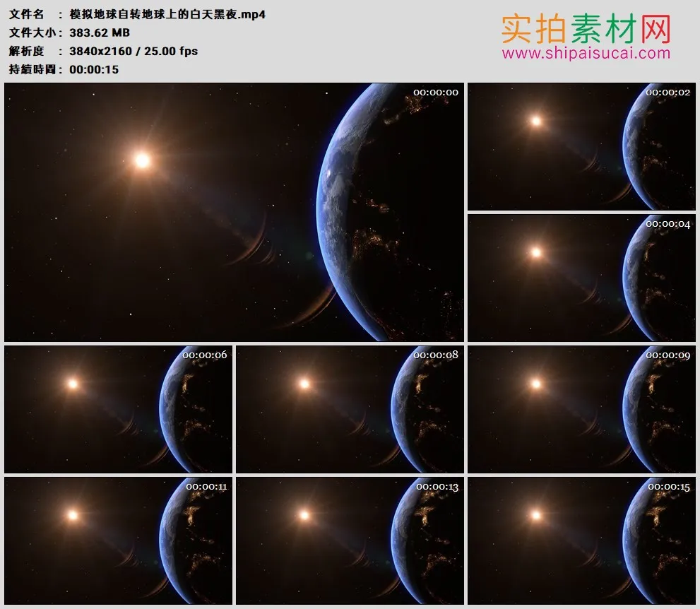4K高清实拍视频素材丨模拟地球自转地球上的白天黑夜